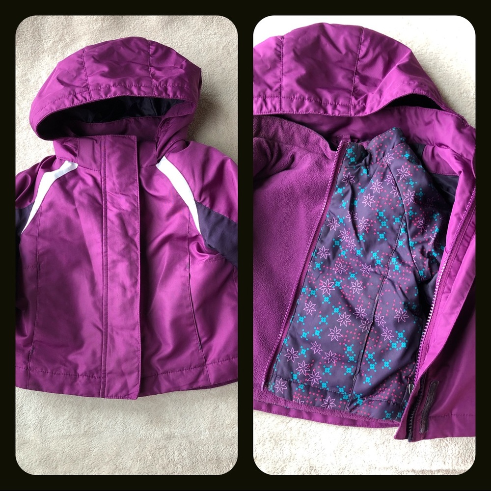Purple Winter Jacket w/ Removable Windbreaker -12M